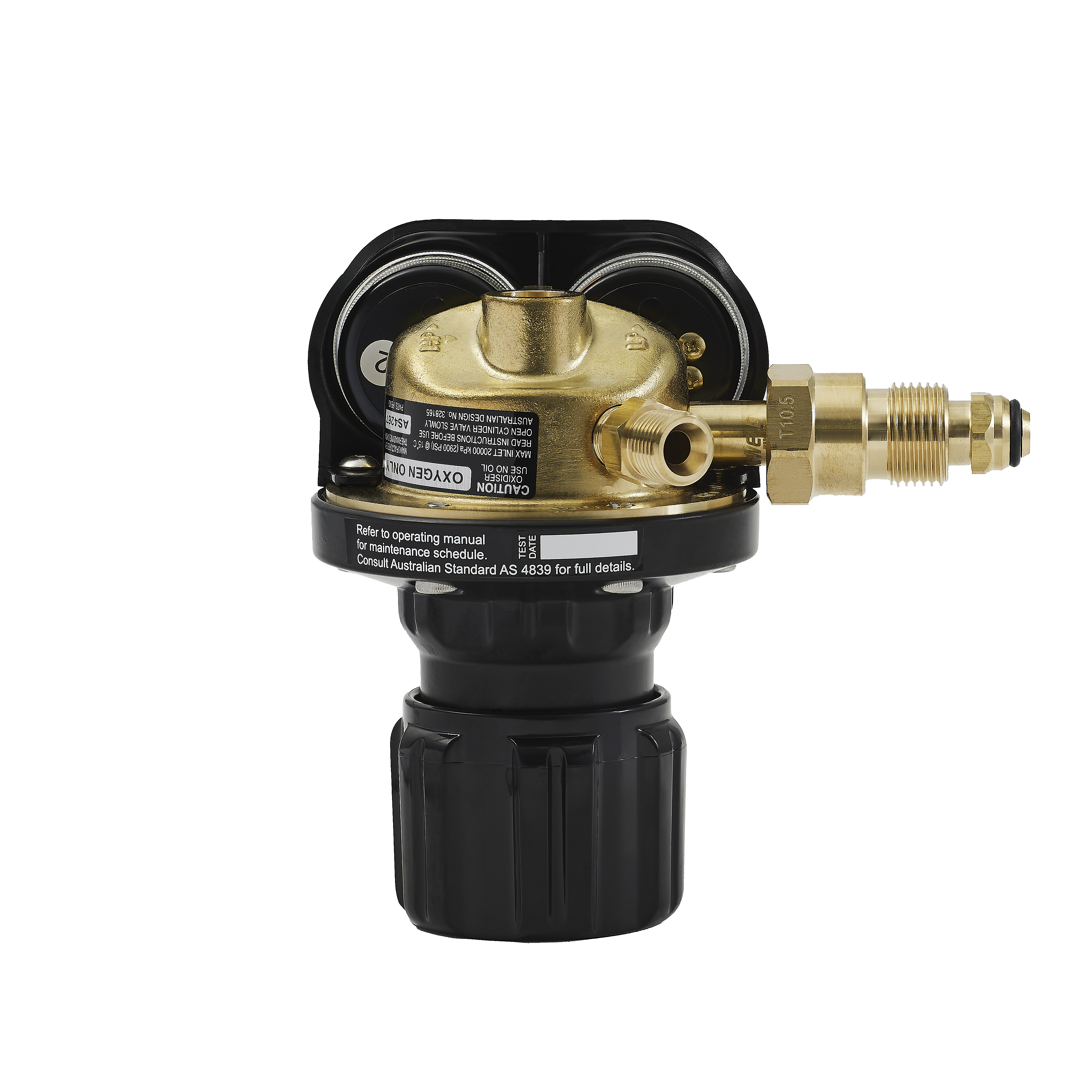 COMET EDGE ESV4 Oxygen Regulator with GasGuard, Vertical Inlet (VI),400kPa