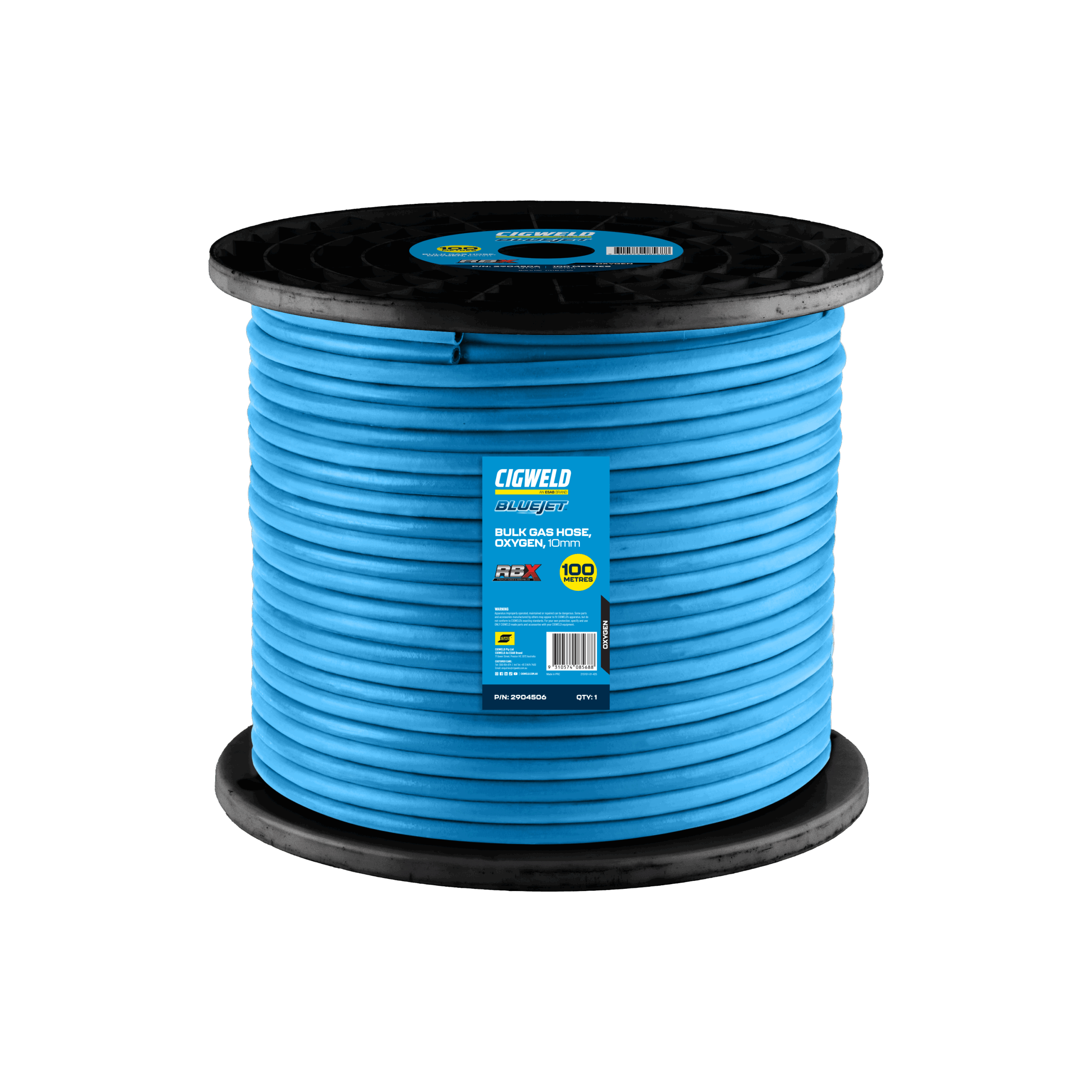 Cigweld BlueJet RBX Bulk Gas Hose Oxygen - 10mm 2904506 — image 2