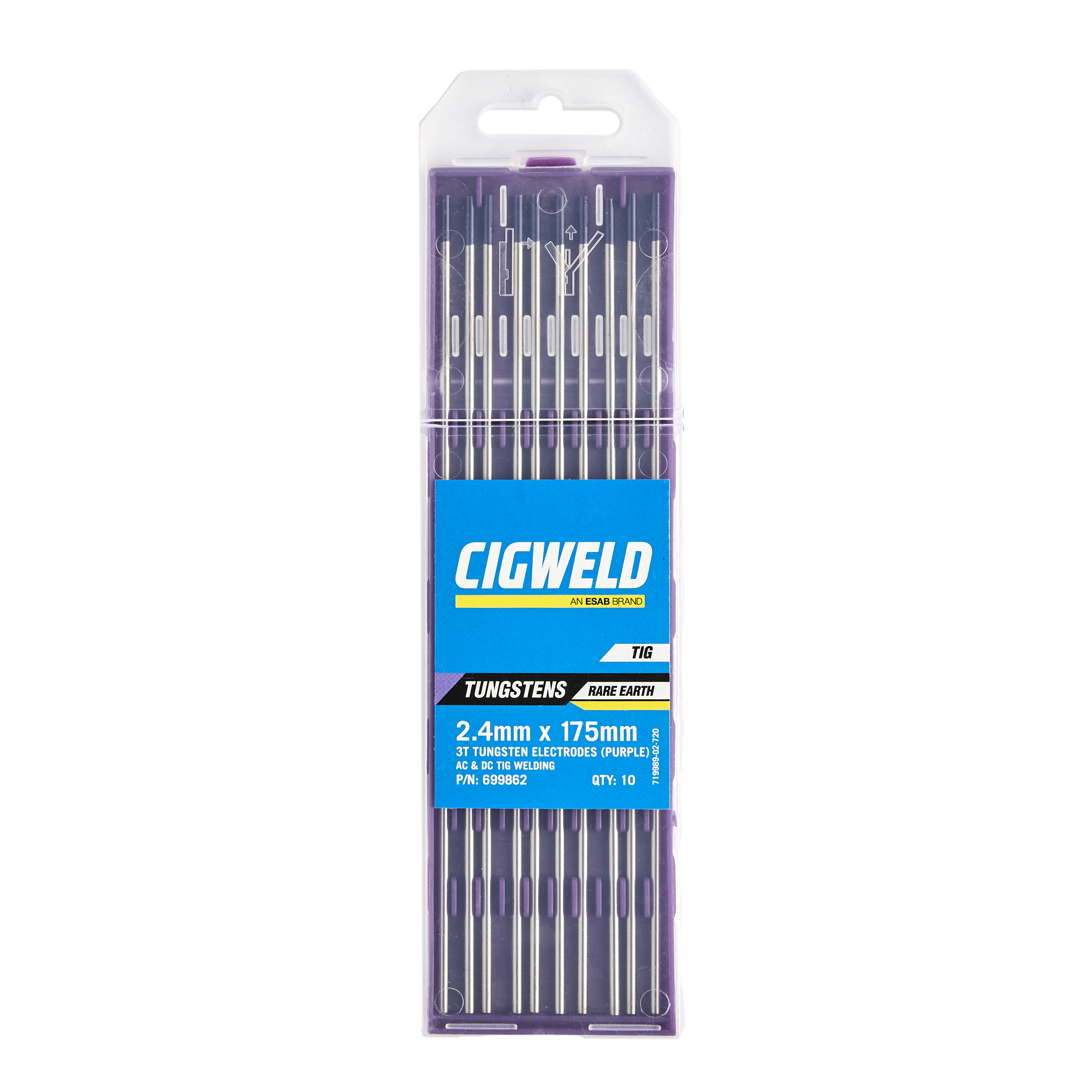 Cigweld 3% Rare Earth Tungsten - 10pcs/pack | Electroweld — image 2