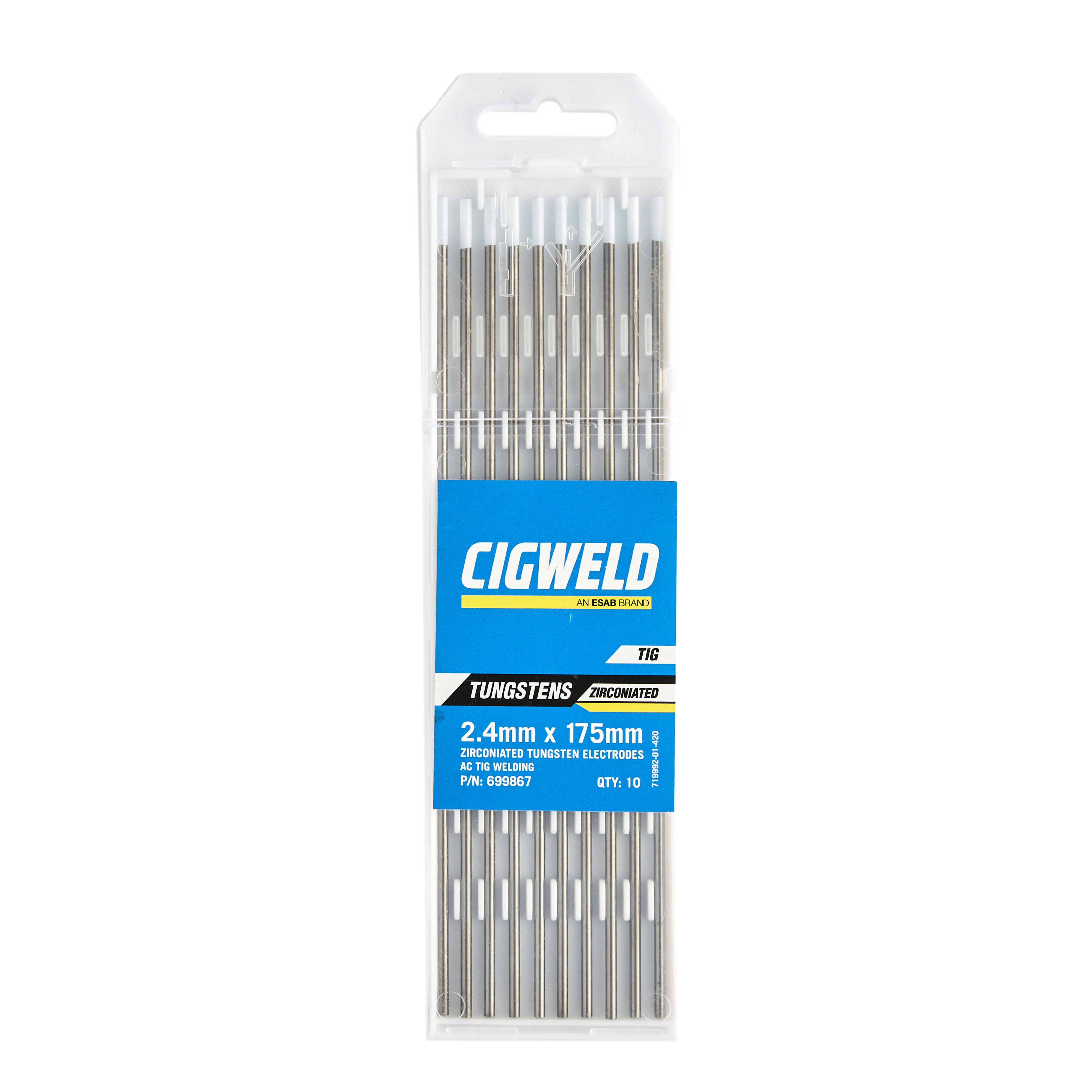 Cigweld 0.8% Zirconiated Tungsten - 10pcs/pack - 2.4mm 699867 — image 2