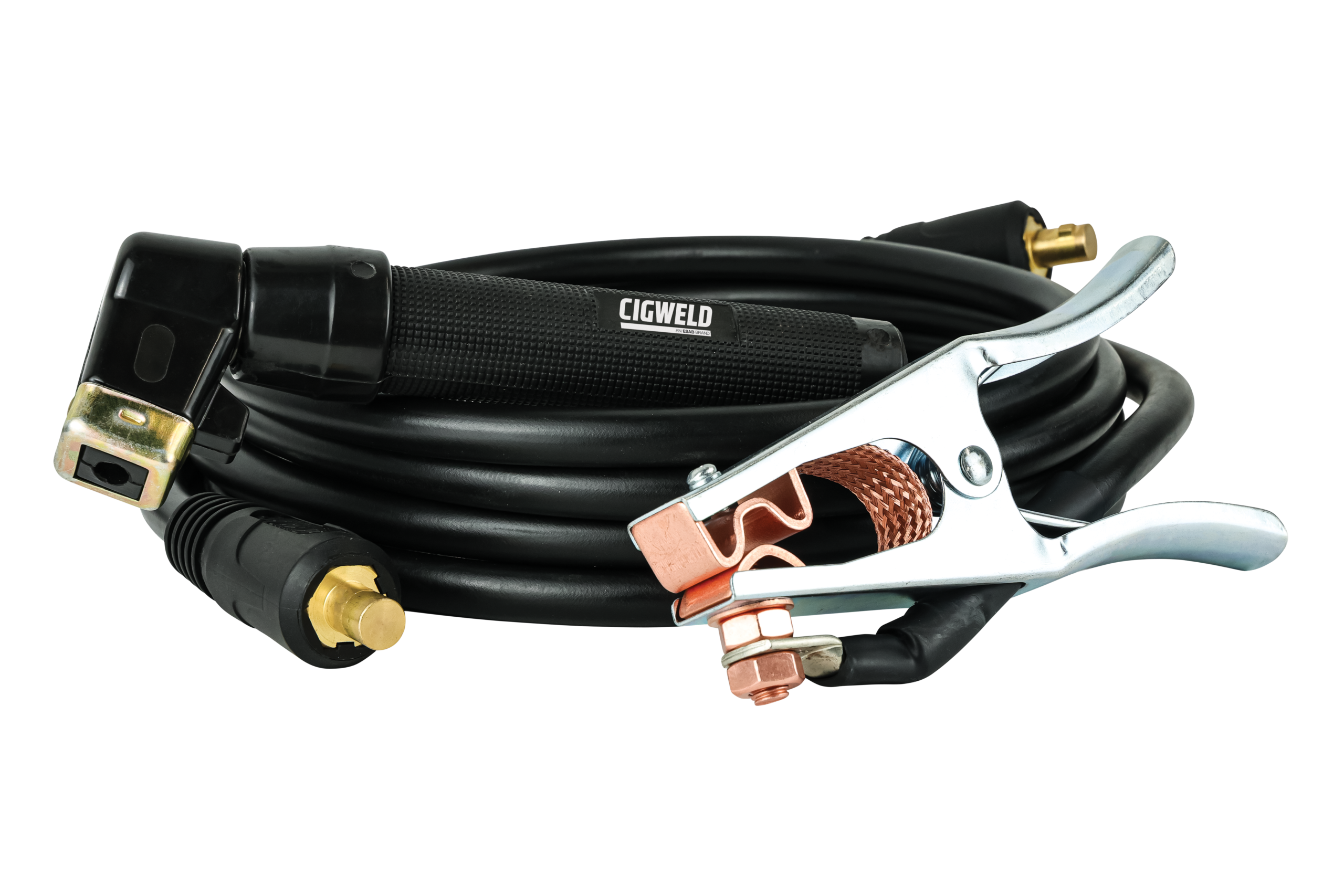 CIGWELD FLX 8m Welding Lead Set, Electrode Holder and Earth Clamp, 50mm DINSE, 35mm² Cable