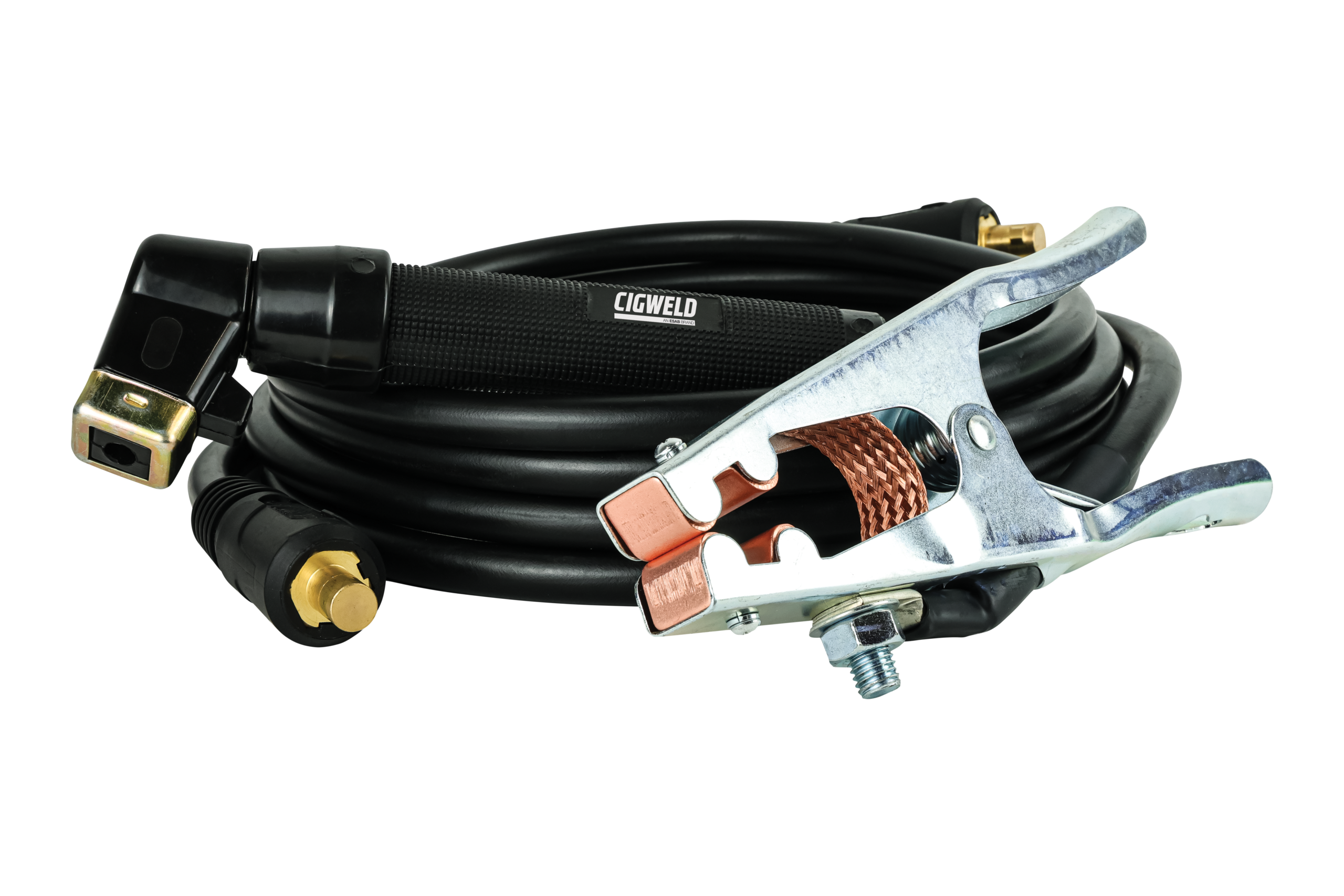 CIGWELD FLX 4m Welding Lead Set, Electrode Holder and Earth Clamp, 50mm² Cable, 50mm DINSE