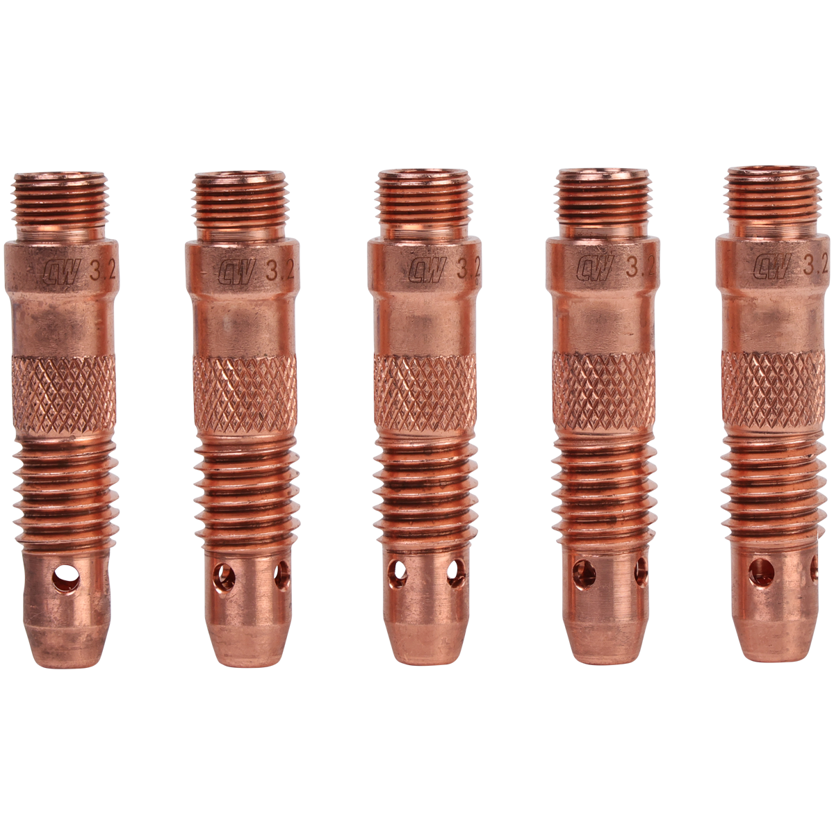 CIGWELD Dimex Copper Collet Body for 17/18/26 Series TIG Torches, 3.2mm, 5 Pack