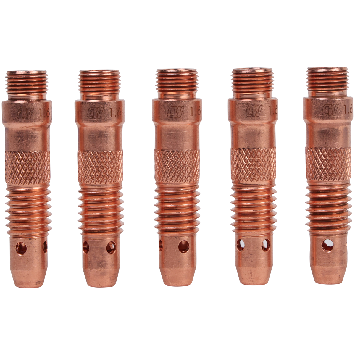 CIGWELD Dimex Copper Collet Body for 17/18/26 Series TIG Torches, 1.6mm, 5 Pack
