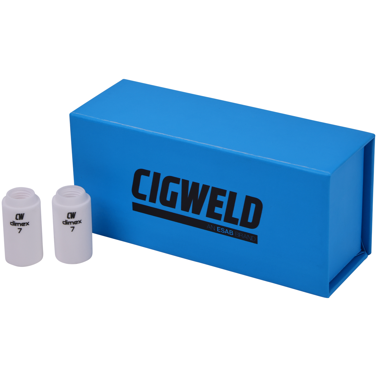 CIGWELD Dimex Alumina Ceramic TIG Cups for 9/20 Series Torches, Size #7, 10 Pack